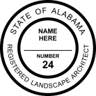 Alabama Registered Landscape Architect Seal